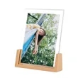 U-Shaped Beech Wood Base Acrylic Clear Photo Frame