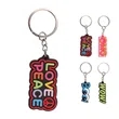 2"x1" Full Color Custom Shape Soft Pvc Keychain Fob Charms