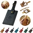 Crazy Horse Leather Snap Closure Durable Vintage Luggage Tag