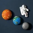 Planet Astronaut Spaceship Resin Fridge Magnet