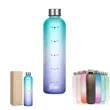 32oz Slim Motivational Water Bottle With Time Marker