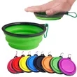 12OZ TPE Portable Foldable Pet Bowl with Metal Carabiner