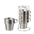 4pcs Stackable Stainless Steel Coffee Cups