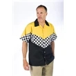 Button Down Racing Dress Shirt with Racing Checks