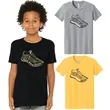 YOUTH BELLA + CANVAS Heather CVC Tee w/CC SHOE logo