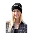 Edge Stripe Knit Beanie