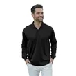 Vansport Omega Long Sleeve Solid Mesh Tech Polo