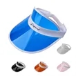 Custom Clear PVC Sun Visor Hats for Sports W/ Elastic Strap