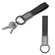 Axis Gunmetal Leather Keyring