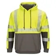 Bulwark Men's Hi-Visibility Color-Blocked Hooded Sweatshirt