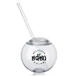Moran 15 oz. Plastic Cocktail Ball with Straw