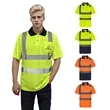Hi Viz Reflective Short Sleeved Polo Shirt w/Pocket