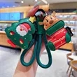 Creative Cartoon Leather Christmas Key Chain Bag Pendant