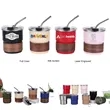 10 oz Stainless Steel Mini Tumbler Wood Grip Lid & Straw