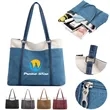 Lightweight Versatile Casual Colorblock Canvas Tote Bag
