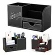 PU Leather Desk Storage Box Pen Holder