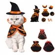 Halloween Cat Costume Pet Cape Outfit for Party and Photos