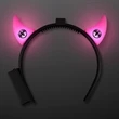 Hot Pink Devil Horns with LEDs