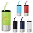 18oz Dillon Double Wall Plastic Straw Tumbler
