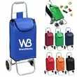 Folding Rolling Grocery Cart With Large Capacity Tote Bag