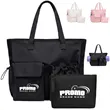Polyester Tote Bag with Multi Pockets and Top Handles