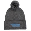 Pom Beanie with Direct Embroidery