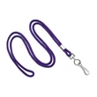 Purple Round Braid Lanyard with Swivel Hook