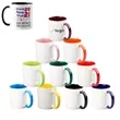 Customizable 11 Oz Ceramic Colorblock Mug with Handle