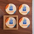 Round Ceramic 4 Pc. Coaster Set In Box