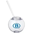 Cocktail Ball with Straw 15 oz. Plastic