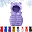Winter bear ears zipper up jacket baby boy girl hooded vest