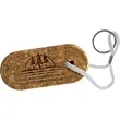 Oval Floatie Recycled Cork Keychains