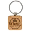 Square Wood Keychains