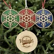 Snowflake Layered Wood Ornament