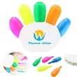 5-Color Incline Tip Non-Toxic Ink Hand-Shaped Highlighters