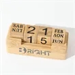 Wood Perpetual Block Desk Calendar