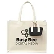 Mini Recycled Cotton Tote Bag with Charm
