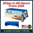 6ft x 30"T x 29"H Economy Throw ( 3 Sided ) 48 Hour Service