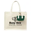 Mini Recycled Cotton Tote Bag with Charm
