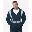 Bayside USA-Made Hi-Visibility Full-Zip Hooded Sweatshirt...