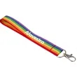 Recycled Rainbow Wrist Lanyard