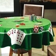 63" Round Tablecloth Cards Terry Velour 100% Cotton