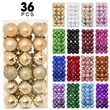 36 Pcs Christmas Balls Ornaments Shatterproof Xmas Tree Hang