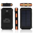 Waterproof Compass Solar Power Bank w/Flashlight 10000mah