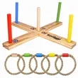 Wooden Ring Toss Game Set for Outdoor & Indoor Fun