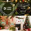Clear Round Acrylic Christmas Ornaments DIY Blanks W/ Ribbon