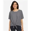 Devon & Jones Women's Perfect Fit™ Tie Front Blouse