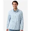 HUK Men's Airweight KC Printed Quarter-Zip Pullover