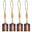 Christmas Retro Metal Bell with Hemp Rope Hanger