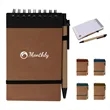5.5" Kraft Paper Mini Pocket Spiral Notebook W/ Pen